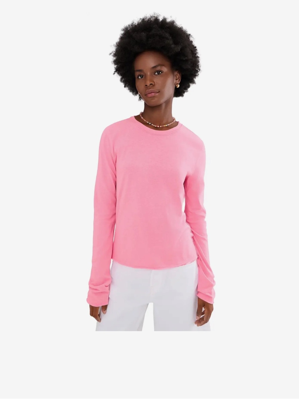 We The Free Nova Long Sleeve, S, Pink Carnation